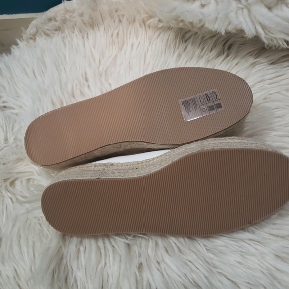 H&M women's white canvas platform espadrilles size 8 nwt - Picture 5 of 6